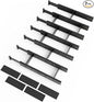 SpaceAid Bamboo Drawer Dividers with Inserts and Labels, Kitchen Adjustable Drawer Organizers, Expandable Organization for Home, Office, Dressers, 7 Dividers with 15 Inserts (17"-22" Black)