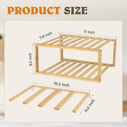 Boot Hangers Hanging Shoe Rack Wall Mounted Floating Tall Boot Holder, Bamboo Wader Organizer 3-Tier Display Shoe Rack, Holds 6 Pairs, for Entryway, Hallway, Bedroom, Garage