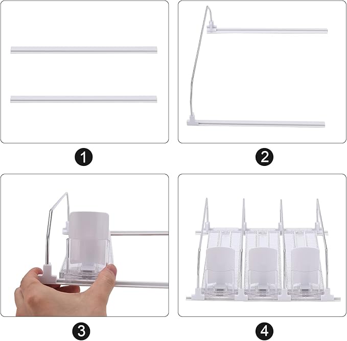 Drink Dispenser for Fridge, 5 Row Self-Pushing Soda Can Organizer for Refrigerator, Width Ajustable Beverage Pusher Glide Beer Pop Can Water Bottle Storage for Pantry (5 Row)