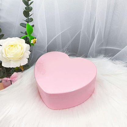 Blue Heart Jewelry Storage Box With Mirror Double Layer Plastic Jewelry Box Love Heart Desk Shelf Creative Jewelry Storage Organizer For Girls Jewelry Boxes and Organizers