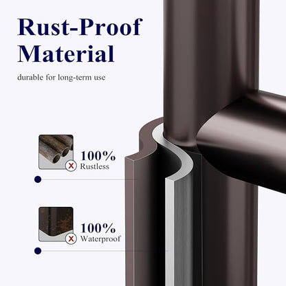 Kitsure Toilet Paper Holder Free Standing – Rustproof Metal Toilet Paper Stand for 4 Rolls with Anti-Slip Base and Shelf for Phone & Small Items, Bathroom Organizers and Storage, Medium, Brown