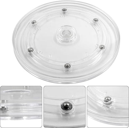 2 Pack 5.9 inch Lazy Susan Turntable - Acrylic Ball Bearing Rotating Tray for Cake, Spice Rack - Perfect for Kitchen Pantry with 360˚Rotation