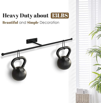 2 Pack Wall Jewelry Organizer, 14.5'' Necklace Holder for Hanging Earring, Ring, Bracelet, Hairband, Glasses Storage, Decorative Space-Saving Jewelry Display-Black