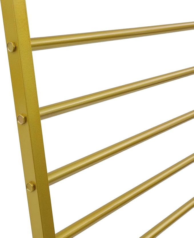 Scarf Display Stand, 10 Tier Metal Scarf Holder Organizer, Scarf Hanger Scarf Holder Scarf Organizer Belt Organizer Pants Rack Scarf Rack for Commercial Clothing Retail Store (Gold, 120cm)