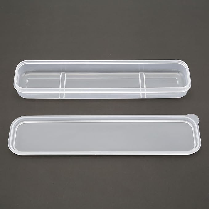 Portable Flatware Box Travel Tableware Storage Case, Simple Tableware Storage Box Case for Cutlery Kit, 9.64 x 2.32 inches (White)