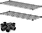 2 Pack Black Additional Wire Shelf for 18" x 48" Shelving Units, Replacement Shelves for Wire Rack