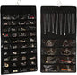 Double Sided Hanging Jewelry Organizer, 48 Pockets Clear Window Large Jewelry Hanging Organizer with Necklace Hanger, Wall/Door/Closet Stud Earring Bracelet Ring Storage