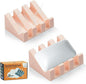 2 Pack Self Draining Silicone Soap Dish with Suction Cups - Non-Slip Bar Soap Holder for Shower & Kitchen, Waterfall Tray Keeps Soap Dry, Easy Clean, Extends Soap Life (Pink)