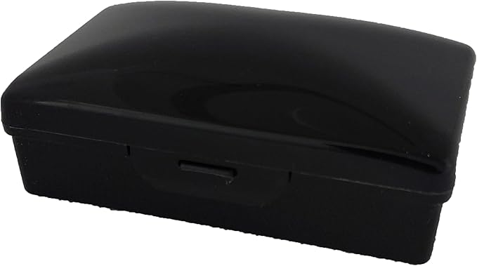 American Comb: Soap Box -Black - 1 Ct - Made in The USA - Soapbox with Hinged Lid and Secure Latch