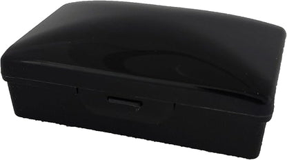 American Comb: Soap Box -Black - 1 Ct - Made in The USA - Soapbox with Hinged Lid and Secure Latch