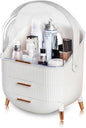 Makeup Organizer and Storage Skin Care Organizer for Vanity Large Cosmetics Skincare Oranizers with Lid and Drawers Display Cases for Countertop