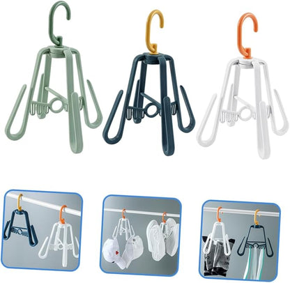 3pcs Rotating Multi-Function Shoe Drying Rack Foldable Hanging Organizer for Sandals Slippers Space-Saving Design Double Hooks for Home Use