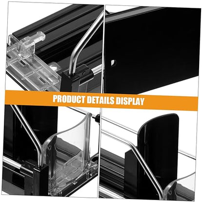 2pcs Automatic Pusher Can Organizer for Refrigerator Drinks Dispensers Easy to Install Smooth Surface Design for Fridge Soda Storage for Convenient Beverage Dispensing