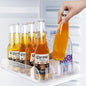 SOLY Drink Organizer for Fridge, Automatic Soda Can Dispenser with Pusher, 5-Row Refrigerator Drink Organizer Holds 25–30 Cans, 14.96" Deep