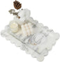 100% Natural Marble Vanity Tray - Real Stone Storage Organizer for Bathroom/Kitchen/Vanity/Dresser, Countertop Tray for Perfume, Jewelry, Home Decor, 11.8 x 7.8 x 0.7 Inch