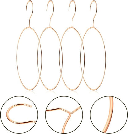 PRETYZOOM Hanging Scarf Organizer Round Ring Hanger Scarf Rack Tie Hangers for Closet