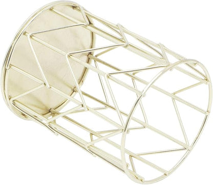 Tissting Gold Cutlery Basket Organizer 3.3×4.3in/8.4×10.9cm, Hollow Metal Utensil Holder for Spoon Fork Chopsticks, Kitchen Tableware Storage Caddy, Countertop Accessory
