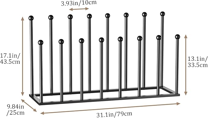 pickpiff Boot Rack Organizer Tall Boots, Black Boot Storage Organizer Tall Boots for Closet, Entryway, Garage, Porch, Free Standing Shoe Racks for 8 Pairs