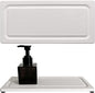 2 PCS Fast-Drying Stone Trays for Bathroom Sink & Kitchen Counter, Water Absorbing Diatomite Sink Coasters, Vanity Tray, Hand Soap Holder with Anti-Skid Pads (9.5" x 4.7" White)