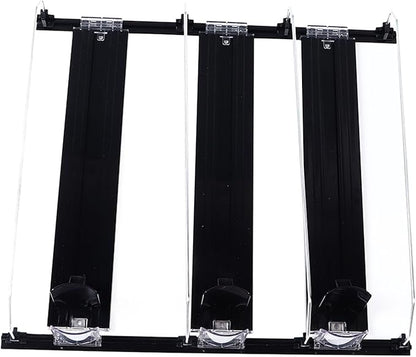 Soda Can Dispenser Organizer for Fridge Automatic Pusher 38cm E Shaped (Black)