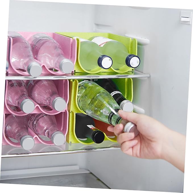 3pcs Stackable Beverage Organizer Rack for Pantry and Refrigerator Versatile Can Dispenser for Soda Beer and Water Bottles Storage
