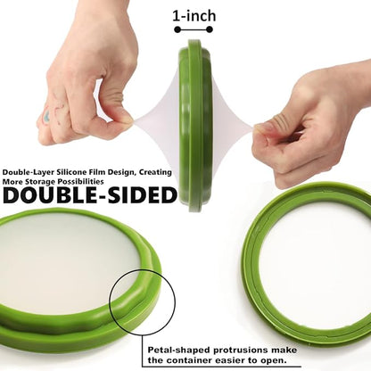 Onion Storage and Avocado Saver - 4-Piece Set Silicone Fruit Storage Box, Multifunctional and Perfect for Lemons, Cheese, Tomatoes, Potatoes, Garlic