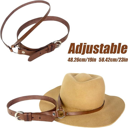 Cowboy Hat Holder for Truck Adjustable Cowboy Hat Rack Leather Soft Hanger Keeps Your Securely