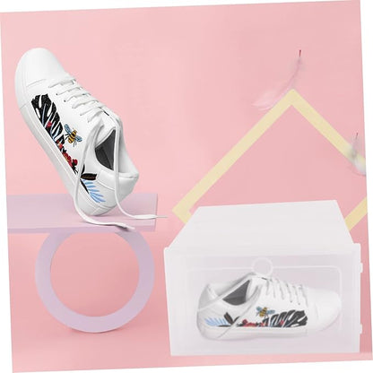 Shoe Organizer Box 12 Pack Stackable Sneaker Boxes Plastic Storage Bin Transparent for Shoes Closet Home