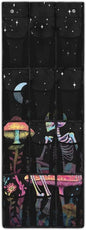 Skeleton Behind Door Shoe Organizer 12 Pockets Wall Hanging Storage for School Moon Over The Door Closet Organizer Mushroom Multi-Pocket Organizer