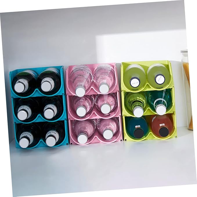 3pcs Beer Storage Rack Kitchen Rack Organizer Plastic Beer Tower Soda Can Dispenser for Refrigerator