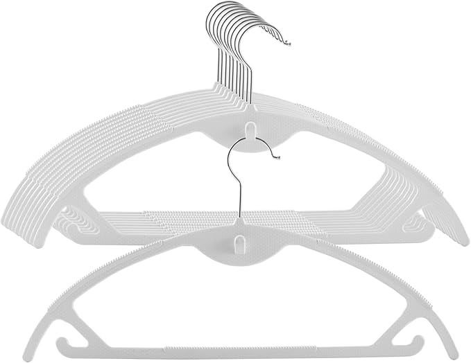 AYO Suit Hangers, Set of 10, Non-Slip, Multi-Functional Storage Hanger, Hanger, 360 Degree Rotation Hook, Laundry Hanger, Space Saving, Includes Connecting Hooks, Jacket Hanger, Ultra Thin, Wet and