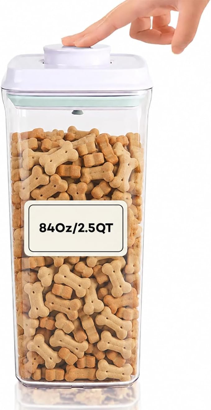 Bop Top Airtight Food Storage Containers with Lid 10.5 Cups / 84 oz | Kitchen Canister Sets | Air Tight Pantry Container | Pop Top Dry Food Storage Containers for Snacks, Sugar, Flour, Baking, Pasta