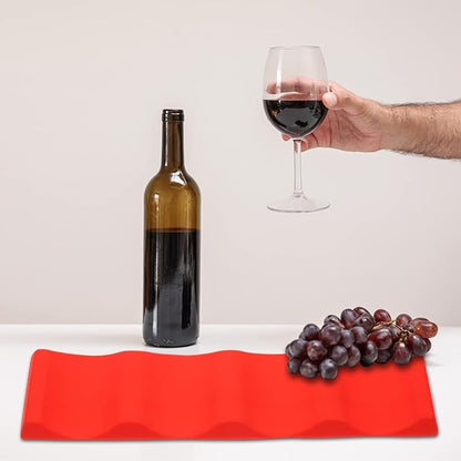 Zerodeko 2pcs Modern Silicone Wine Bottle Holders Stackable Drink Organizers for Wine Soda and Bottled Beverages Creative Space-Saving Design for Home Bar Party Use