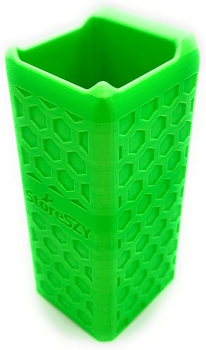 Magnetic Zip Tie Holder – Tool Organizer with Rubberized Magnets | Multiple Sizes & Colors for Garage, Shop, or Toolbox Storage (Lime Green, Tall)
