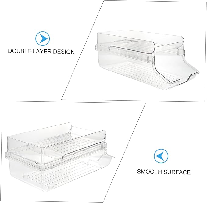 Soda Can Organizer Rack Refrigerator Holder for Beverage Cans Transparent Design for Easy Viewing Storage for Fridge and Pantry