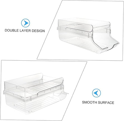 Soda Can Organizer Rack Refrigerator Holder for Beverage Cans Transparent Design for Easy Viewing Storage for Fridge and Pantry