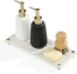 Razborci Instant Dry Sink Caddy Kitchen Sink Organizer, Quick Drying Stone Tray Diatomite Sponge Holder Soap Dish, Bathroom Countertop Fast Dry Water Absorbing Vanity Rack, Beige,12" x 5"