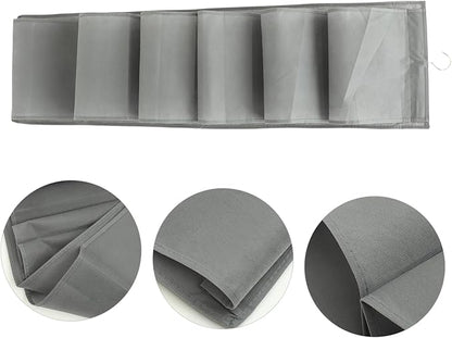 Alipis Compartment Hanging Shoe Storage Bag for Over Door and Wall Non Woven Organizer for Underwear and Clothes Space Saving Closet Hanging Organizer for Travel and Home Use Gray