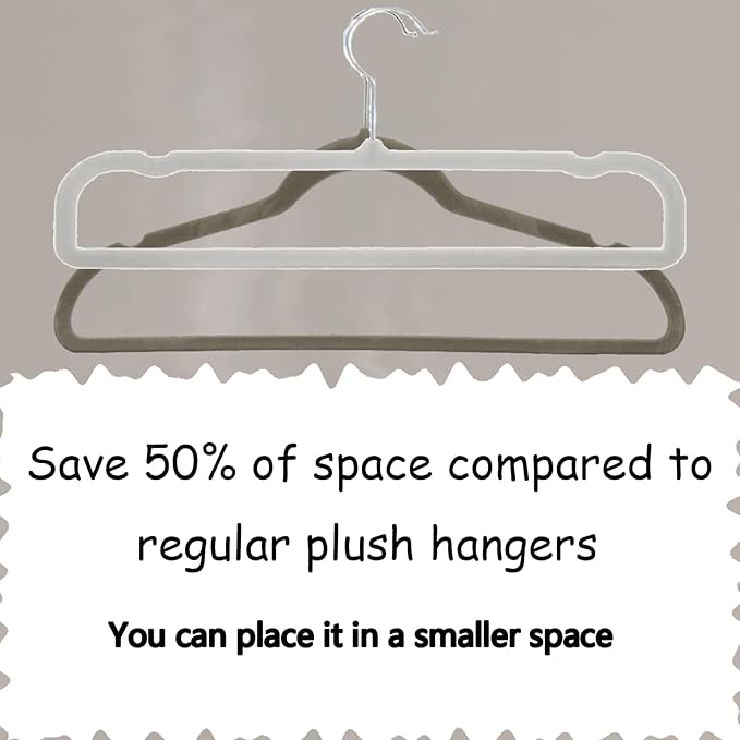 HGYZE Velvet Pants Hangers with Non Slip Bar, 20 Pack Felt Trouser Hanger, Perchas Terciopelo, Percha para Pantalones with 360° Swivel Hook for Spaghetti Strap Dresses, Shorts, Jeans, Slack, Grey