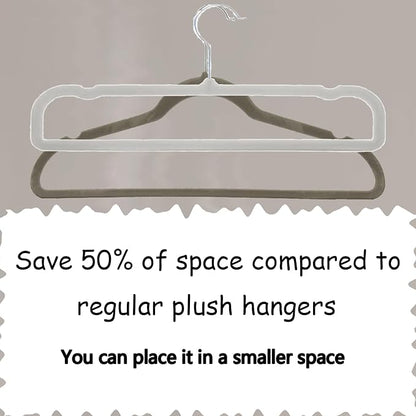 HGYZE Velvet Pants Hangers with Non Slip Bar, 20 Pack Felt Trouser Hanger, Perchas Terciopelo, Percha para Pantalones with 360° Swivel Hook for Spaghetti Strap Dresses, Shorts, Jeans, Slack, Grey