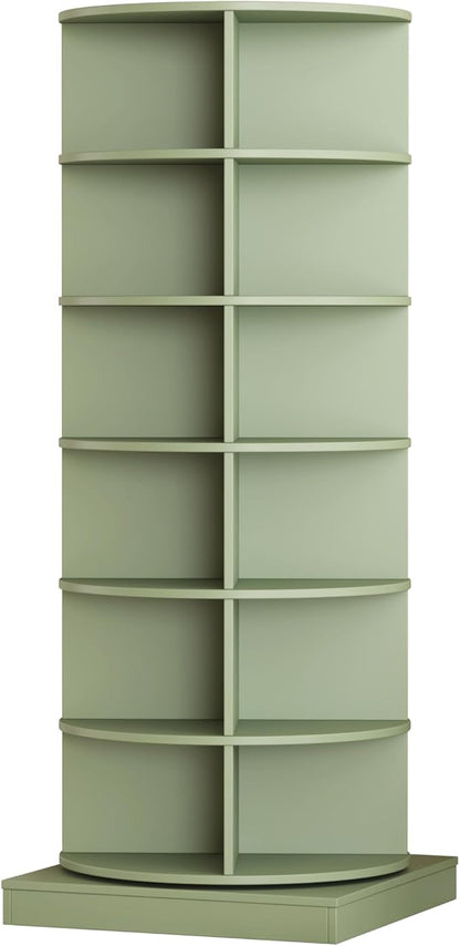 Rotating Shoe Rack Tower, 6-Tier Spinning Shoe Rack, Free Standing 360° Revolving Shoe Organizer Rotating Vertical Shoe Rack Can Hold 24 Pairs of Shoes for Entryway Living Room Hallway