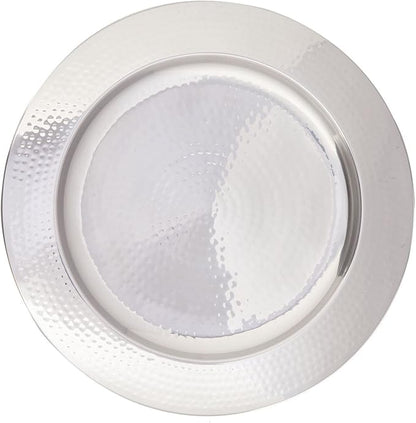 Old Dutch OS966 Hammered Charger Plate, 13", Stainless Steel