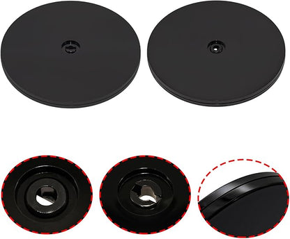 2 Pcs Black 7 inch Acrylic Lazy Susan Rotating Turntable Organizer Bearings - Round Swivel Plate for Spice Rack, Table, Cake, Kitchen Pantry