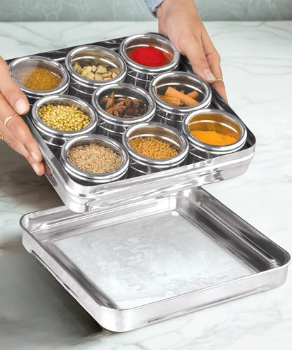 MARU Spice Box (9IN1_SQUARE WITH INNER LIDS)