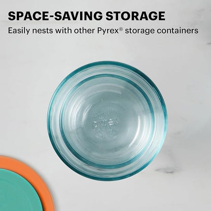 Pyrex Simply Store (8-Pack) Small Glass Food Storage Containers Set, (1 & 2 Cup) Meal Prep Containers With Plastic BPA-Free Lids, Dishwasher & Microwave Safe