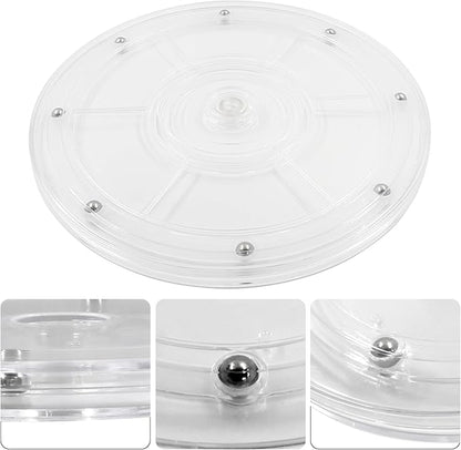 1 Pack 7.87 inch Lazy Susan Turntable - Acrylic Ball Bearing Rotating Tray for Cake, Spice Rack - Perfect for Kitchen Pantry with 360˚Rotation