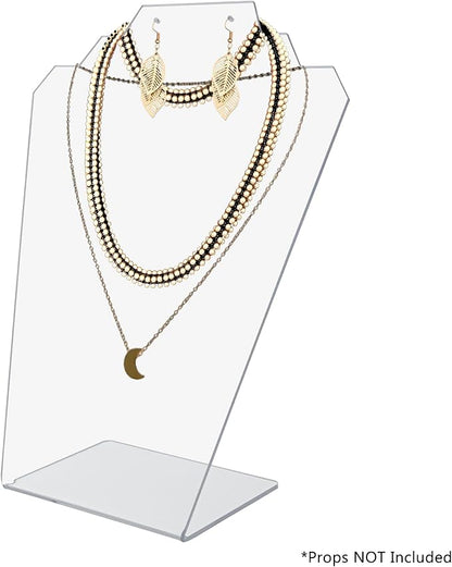 Marketing Holders 6 Pack Jewelry Set Display 3 Slot Clear Acrylic Slant Back Holds Bracelets Anklets Necklaces Use at Online Retailers Wedding Boutiques Gift Shops Trade Show Vendors Convenient