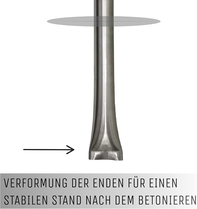 Namor© Stainless Steel Bicycle Leaning Bar Deflector Bicycle Bracket Rustproof Leaning Bar Round Tube Diameter 48.3 mm for Embedding in Concrete Bicycle Holder (1150 mm x 580 mm x 48.3 mm Height/Width