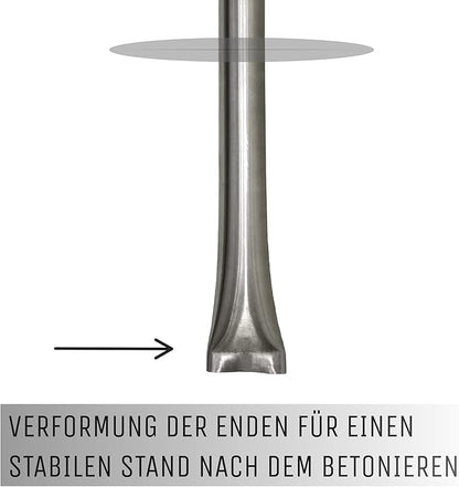 Namor© Stainless Steel Bicycle Leaning Bar Deflector Bicycle Bracket Rustproof Leaning Bar Round Tube Diameter 48.3 mm for Embedding in Concrete Bicycle Holder (1150 mm x 580 mm x 48.3 mm Height/Width