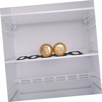 BESTOYARD 2pcs Wine Bottle Mat Shelf Fridge Can Organizer Cupboard Organiser Soda Fridge Organizer Tin Can Storage Pad Beverage Refrigerators Drinks Bottle Rack Canned, 25.5X10CM, Black